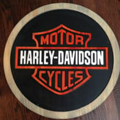 Image of Harley Davidson sign.