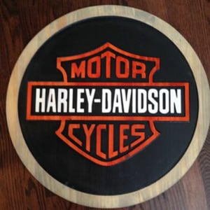 Image of Harley Davidson sign.