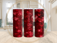 Personalized Red Valentine Heart tumbler