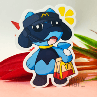 Image 2 of Riolu x McDonalds Vinyl Sticker