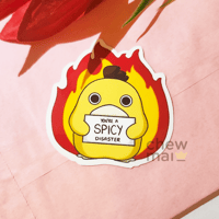 Image 1 of Spicy Disaster Psyduck Vinyl Sticker