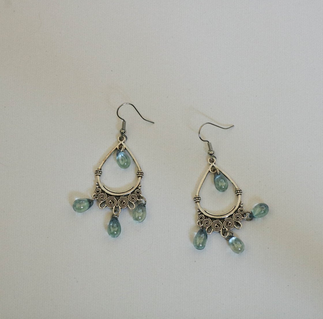 Image of blue silver drops