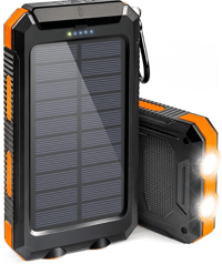 Solar Powered Power Bank, for all devices/W Flashlight.