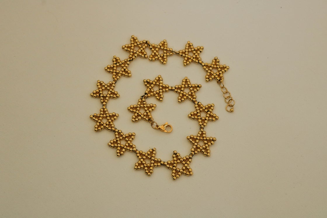 Image of gold star necklace