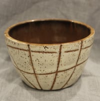 Image 1 of Small bowl - white and brown