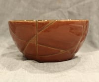 Image 1 of Small bowl - orange and brown
