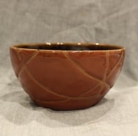 Image 3 of Small bowl - orange and brown