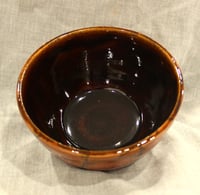 Image 2 of Small bowl - orange with brown lines