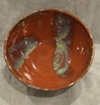 Image 1 of Medium bowl - orange with swirls