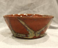 Image 3 of Medium bowl - orange with swirls