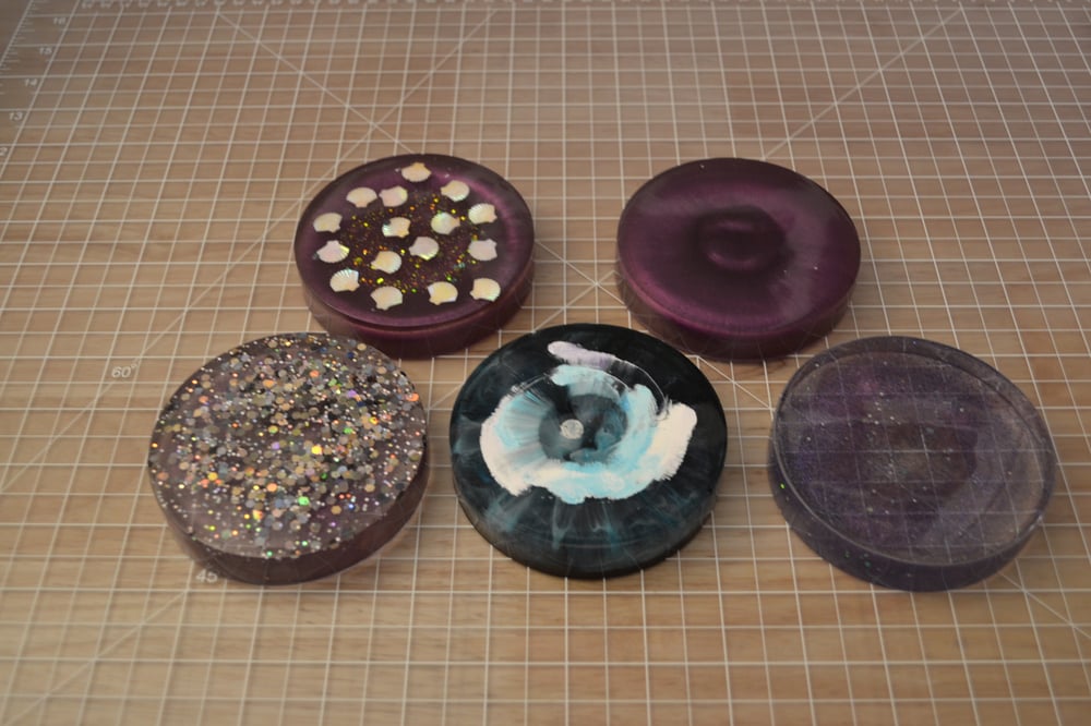 Image of Solid Purple Resin Coaster