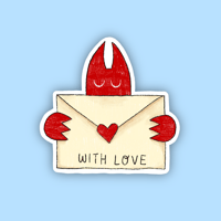 Image of with love letter sticker