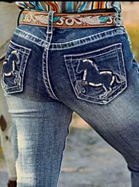 Image 1 of Rearing horse jeans 