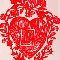 Image 2 of Heart Flower Print