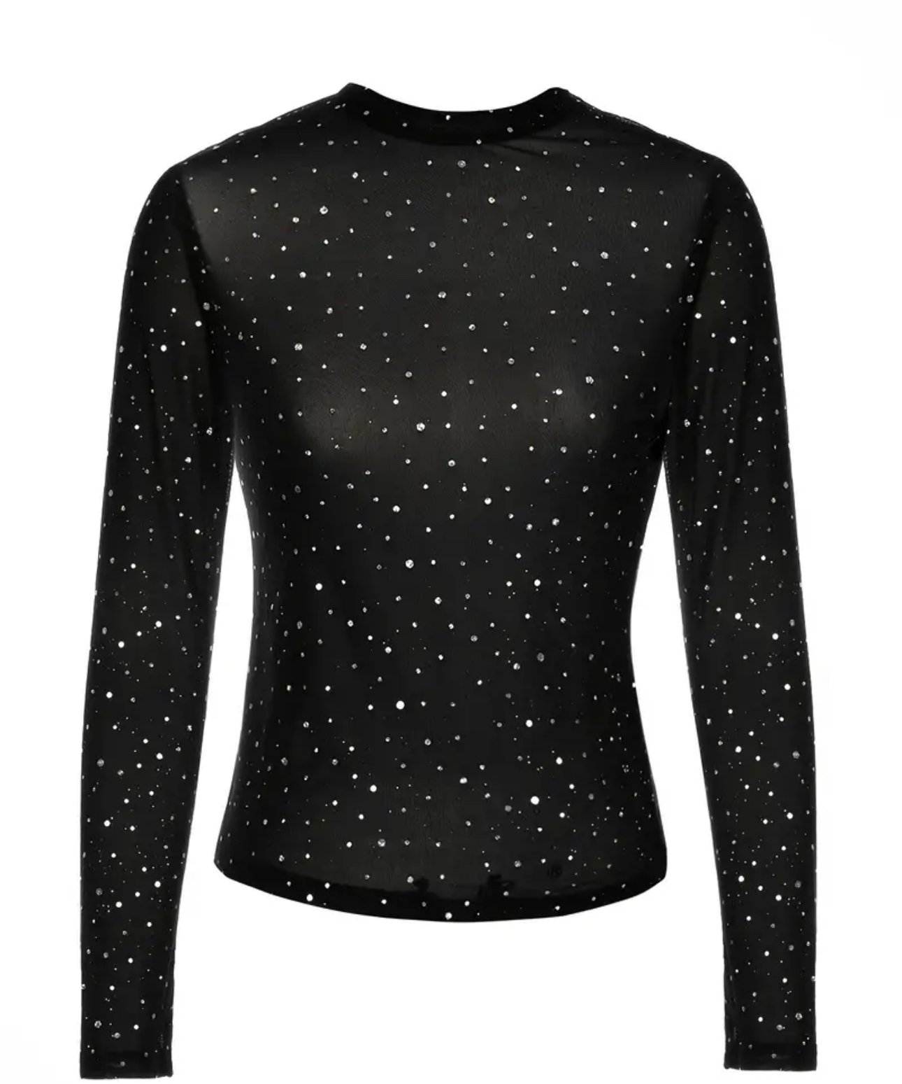 Image of Shania Rhinestone sheer top
