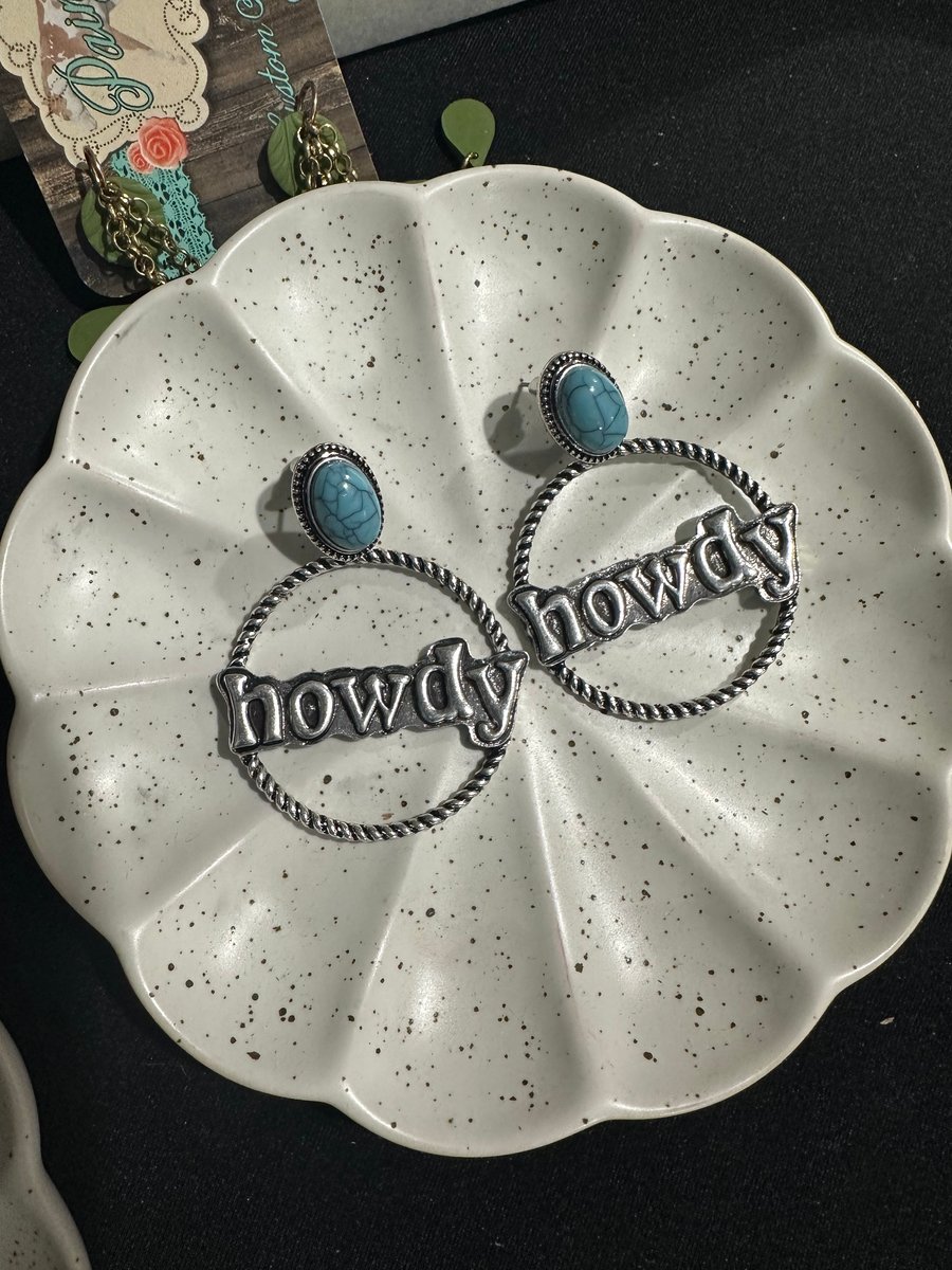 Image of Howdy hoop statement earrings 