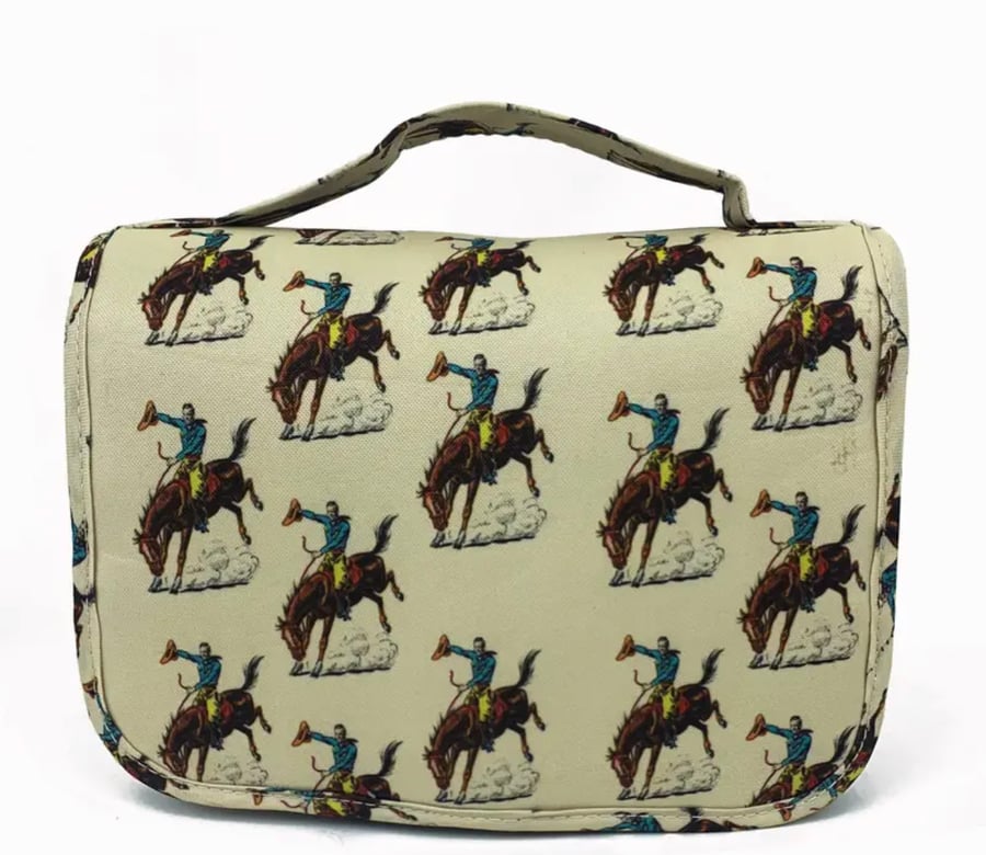 Image of Bucking horse shower bag
