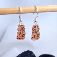 Image 1 of Half Penny Tiki Earrings 