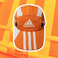 Image 1 of Orange ADIDAS 5 panel hat (2/2)