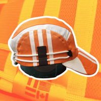 Image 4 of Orange ADIDAS 5 panel hat (2/2)