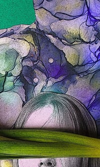 Image 3 of HYACINTH - Female Portrait with botanical element print