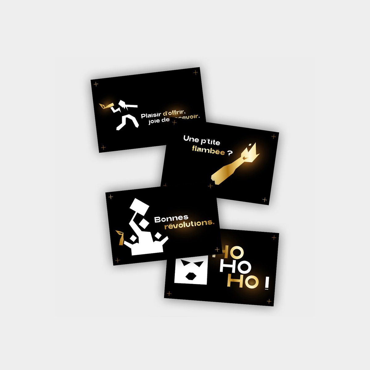 Image of 4 cartes de vœux pour une révolution en or !