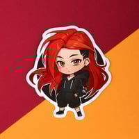 Image 1 of Sticker (transparent) - chibi Nivan in a hoodie