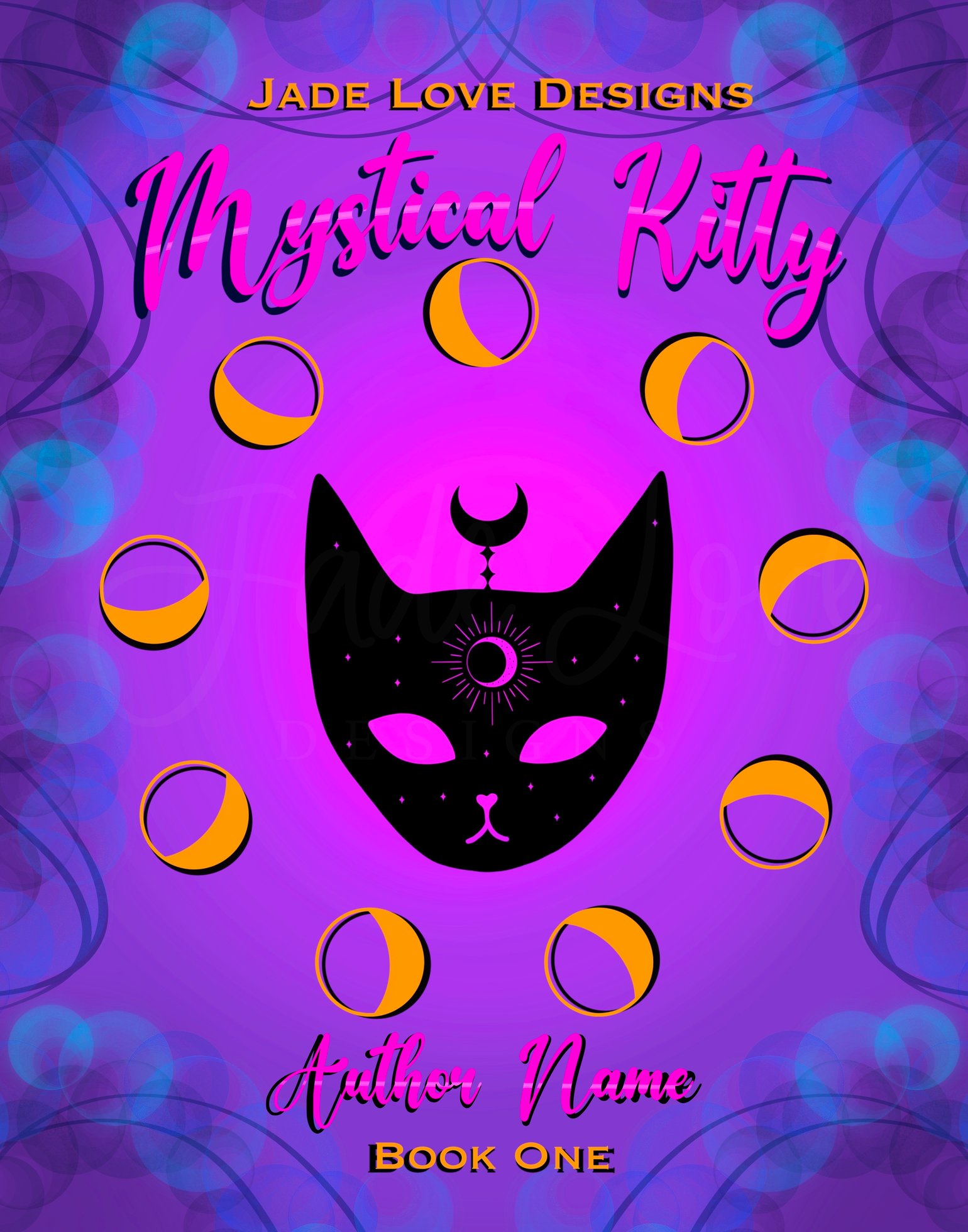 Image of "Mystical Kitty" Pre-Made Cover Design (E-book)