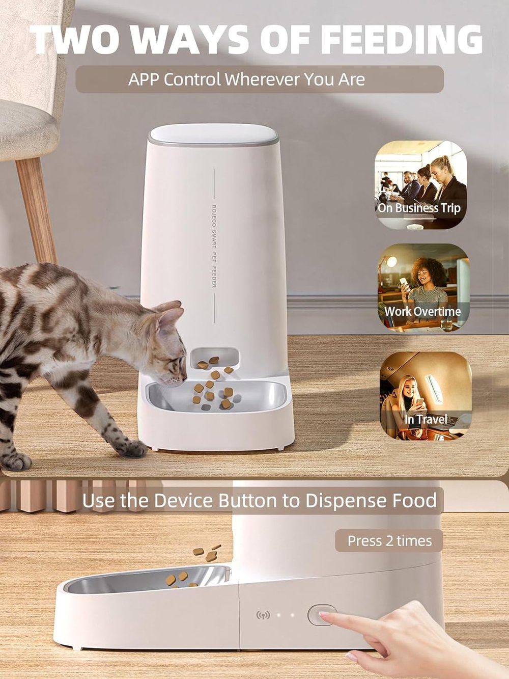 PawsSync SmartFeed WiFi-enabled Automatic Pet Feeder