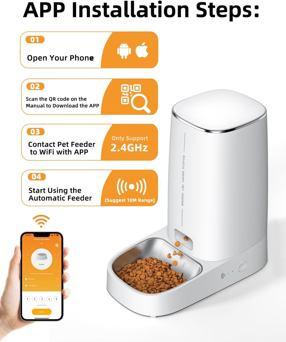 PawsSync SmartFeed WiFi-enabled Automatic Pet Feeder