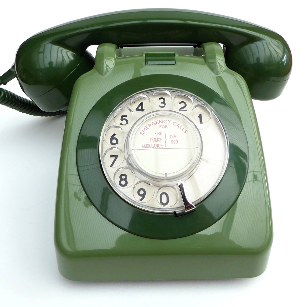 Image of VOIP Ready GPO 706 Dial Telephone - Two Tone Green