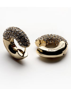 Image of The Chunk Earring – Gold / Silver / Black