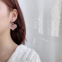 Image 2 of Luxury Heart Shaped Diamond Earrings 