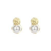 Image 1 of Gold and Pearl Earrings 