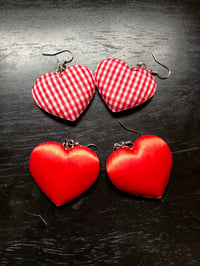 Image 2 of Plush Heart earrings