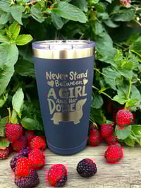 Doxie and Girl 20 oz Tumbler with Lid and Straw
