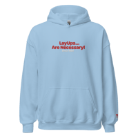 Image 1 of LayUps...Are Necessary Red/White Unisex Hoodie copy