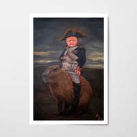 Baby Napoleon on Capybara signed print