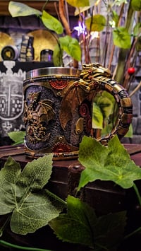 Image 6 of 👑The Armored Kingdom Yellow Mechanical Dragon Mug ⚙️🐉🍺