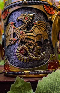 Image 7 of 👑The Armored Kingdom Yellow Mechanical Dragon Mug ⚙️🐉🍺
