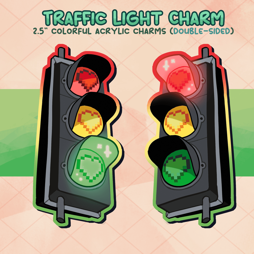 Image of Traffic Light 2.5" Acrylic Charm