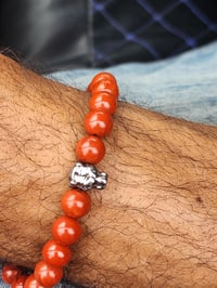 Image 3 of Red Jasper Gemstone Bracelet/ Men Bracelet/Stretch Gemstone Bracelet