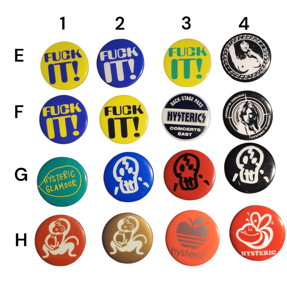 hysteric glamour pins