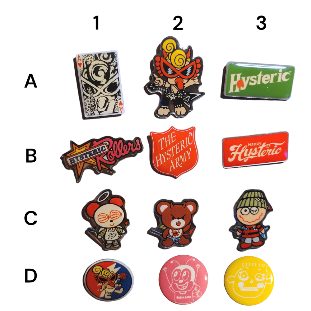 hysteric glamour pins