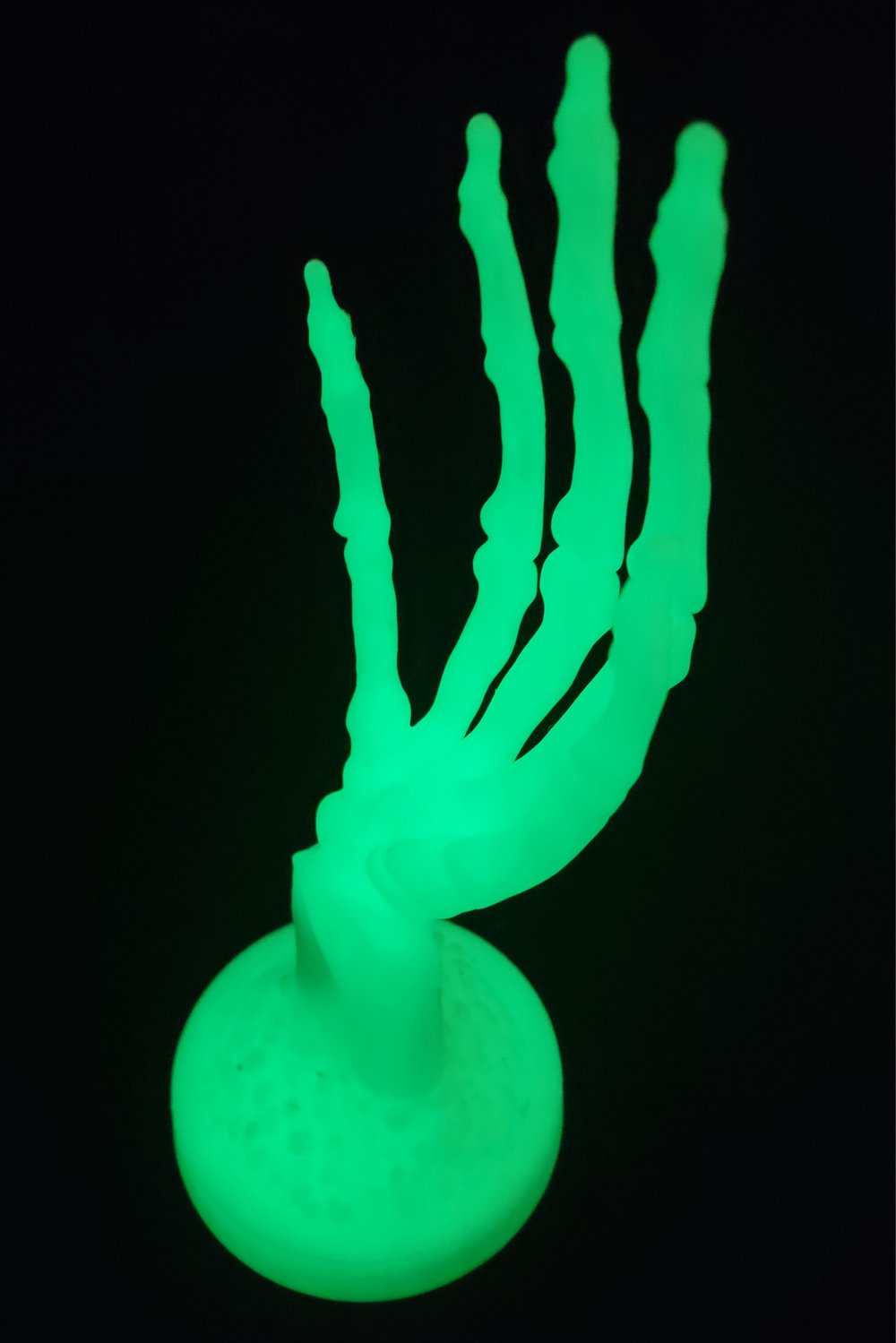 Glow skeleton hand/ring & random holder!