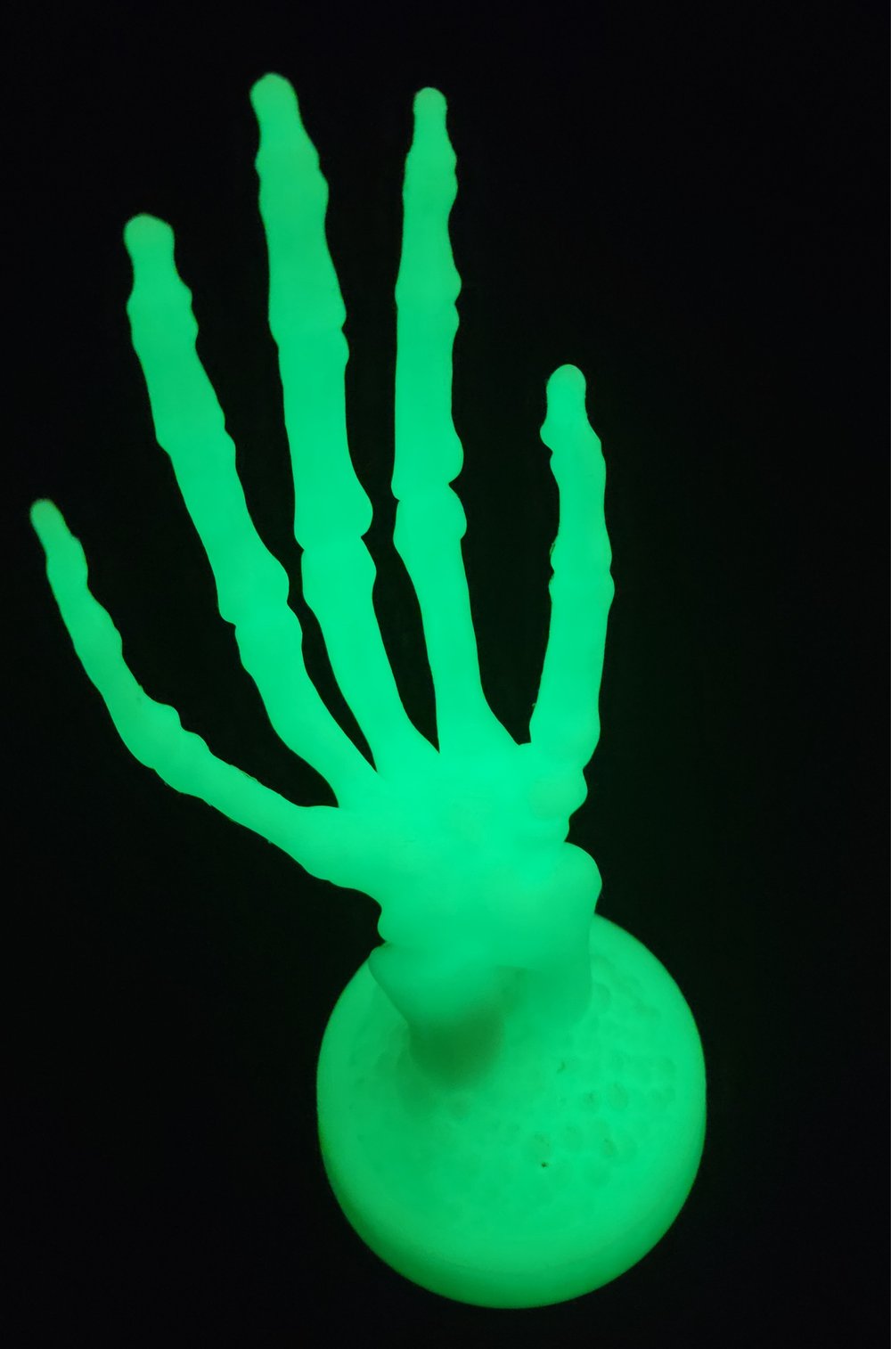 Glow skeleton hand/ring & random holder!