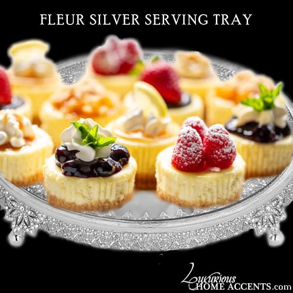 Image of Bliss Fleur Silver Serving Tray