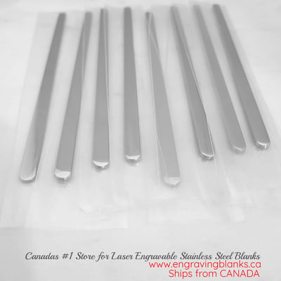 Steel silver Guasha Blanks 5 Pack Steel Laser Engraving Blanks