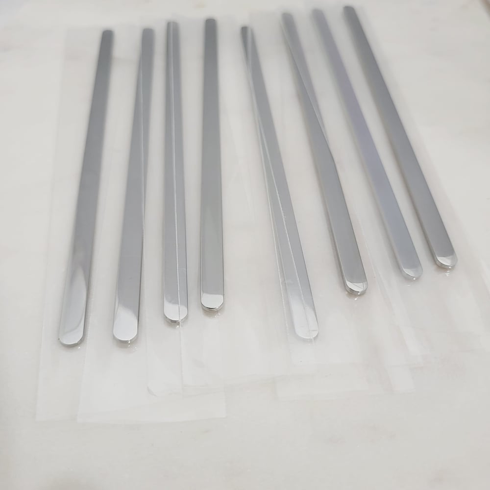 Image of Flat Bracelet Blanks for Laser Engraving -5 Pack Stainless Steel Metal Blanks 6mm wide