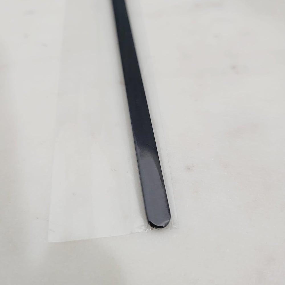 Image of Black Color Flat Bracelet Blanks for Laser Engraving -5 Pack Black Stainless Steel 6mm wide